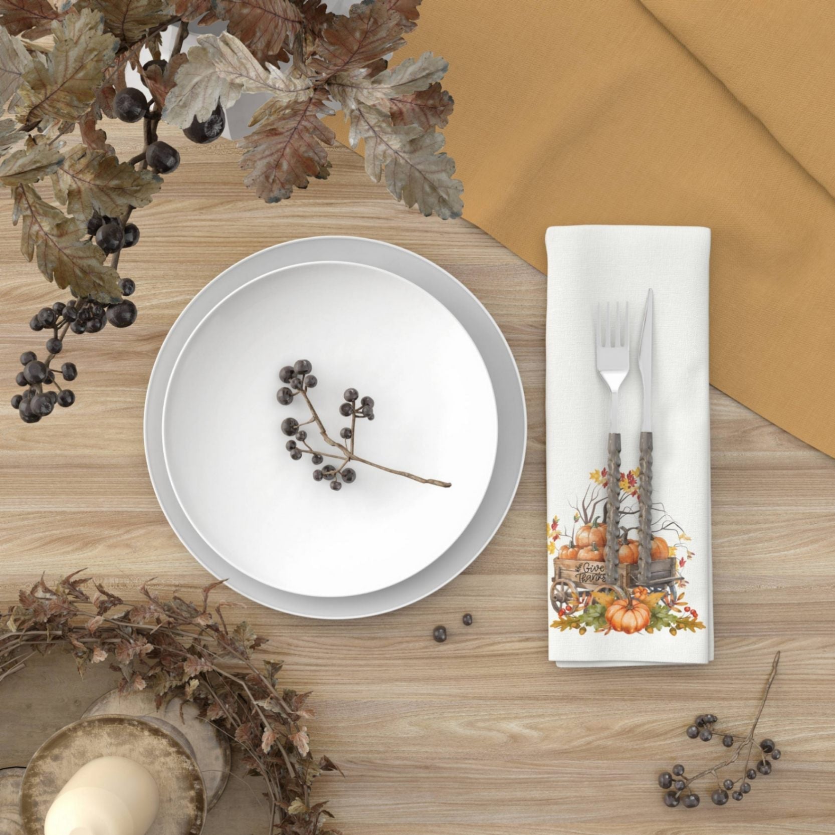 Give Thanks Harvest Napkins - ZumBuys
