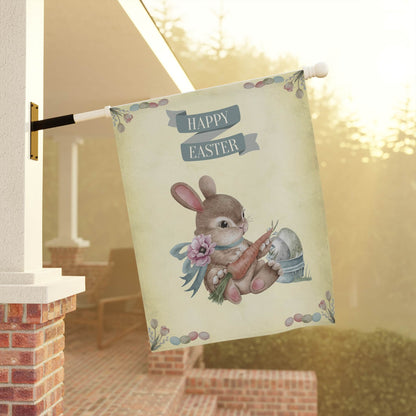 Happy Easter Bunny Garden & House Banner - ZumBuys