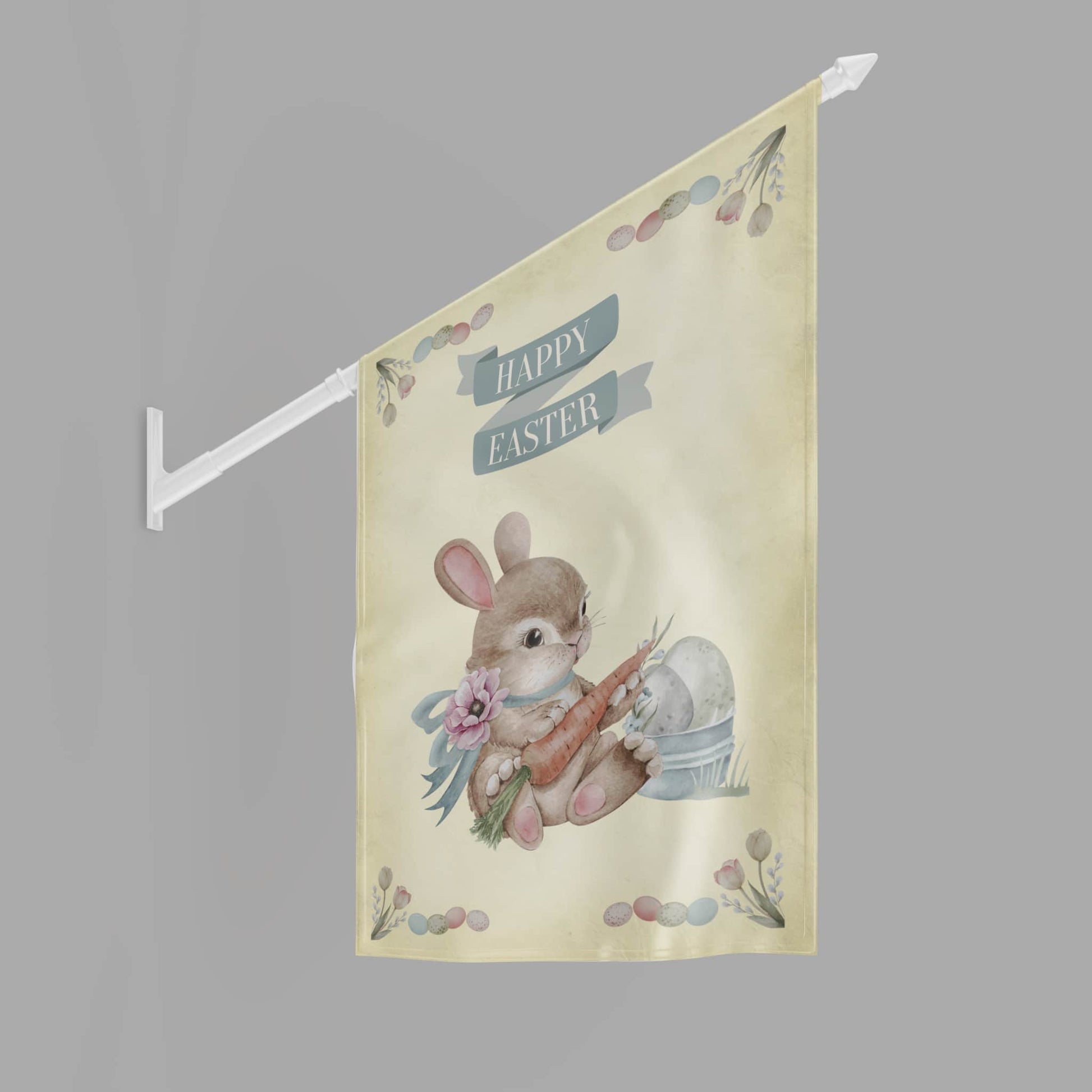 Happy Easter Bunny Garden & House Banner - ZumBuys