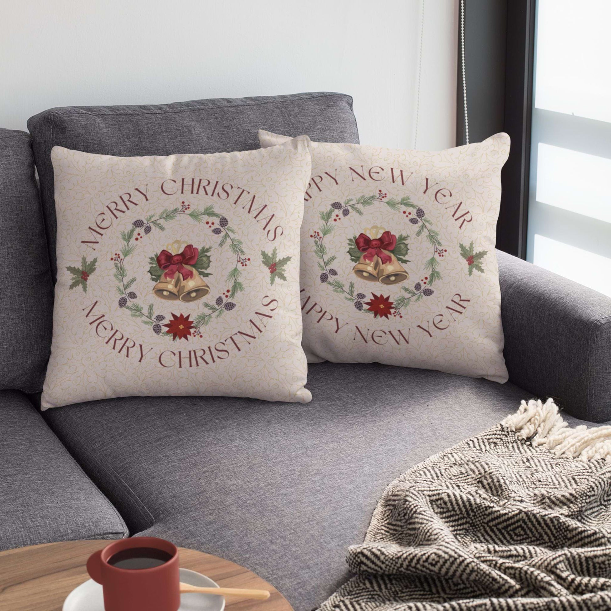 Holiday Bells Square Pillow - ZumBuys