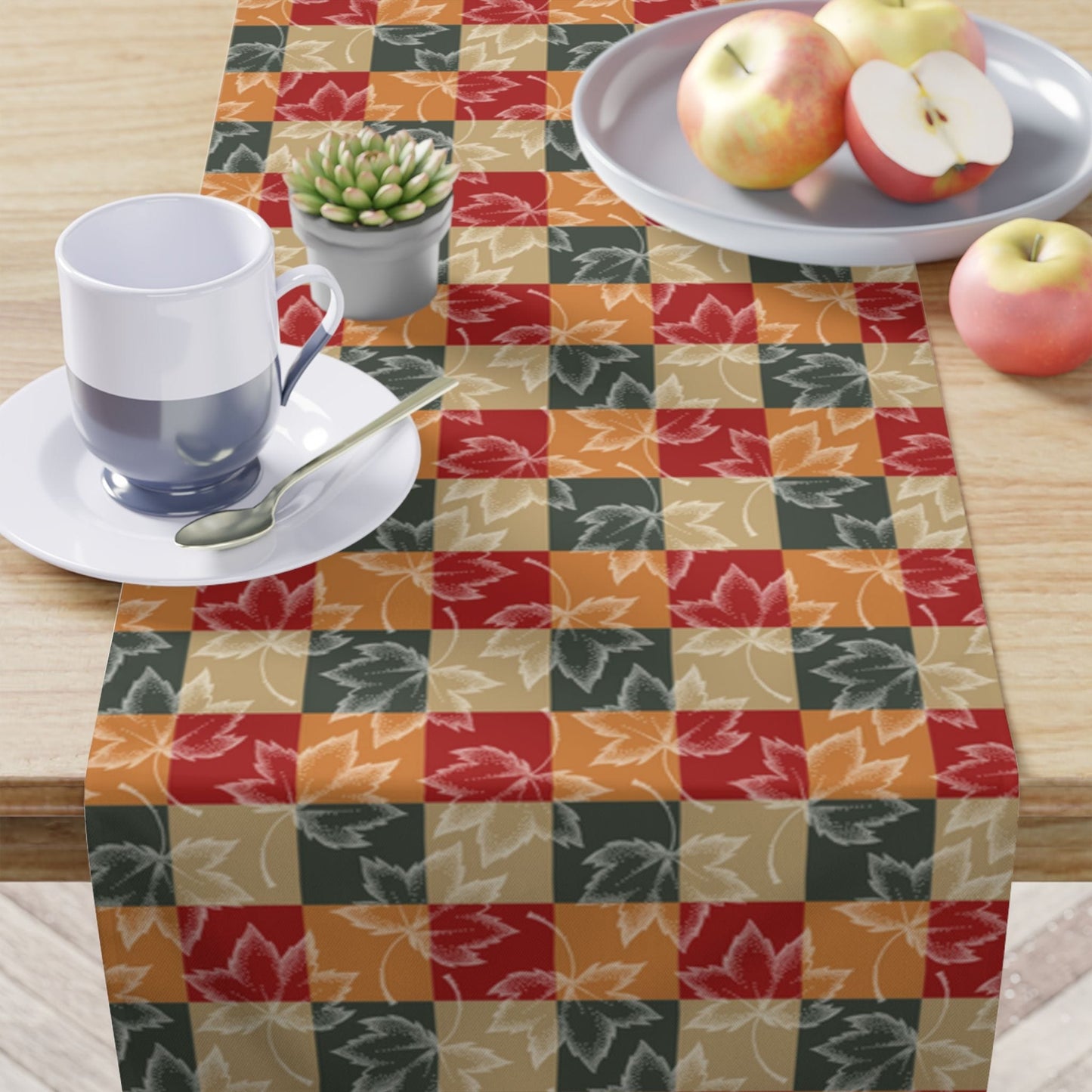 Holiday Leaves Table Runner (Cotton or Poly) - ZumBuys