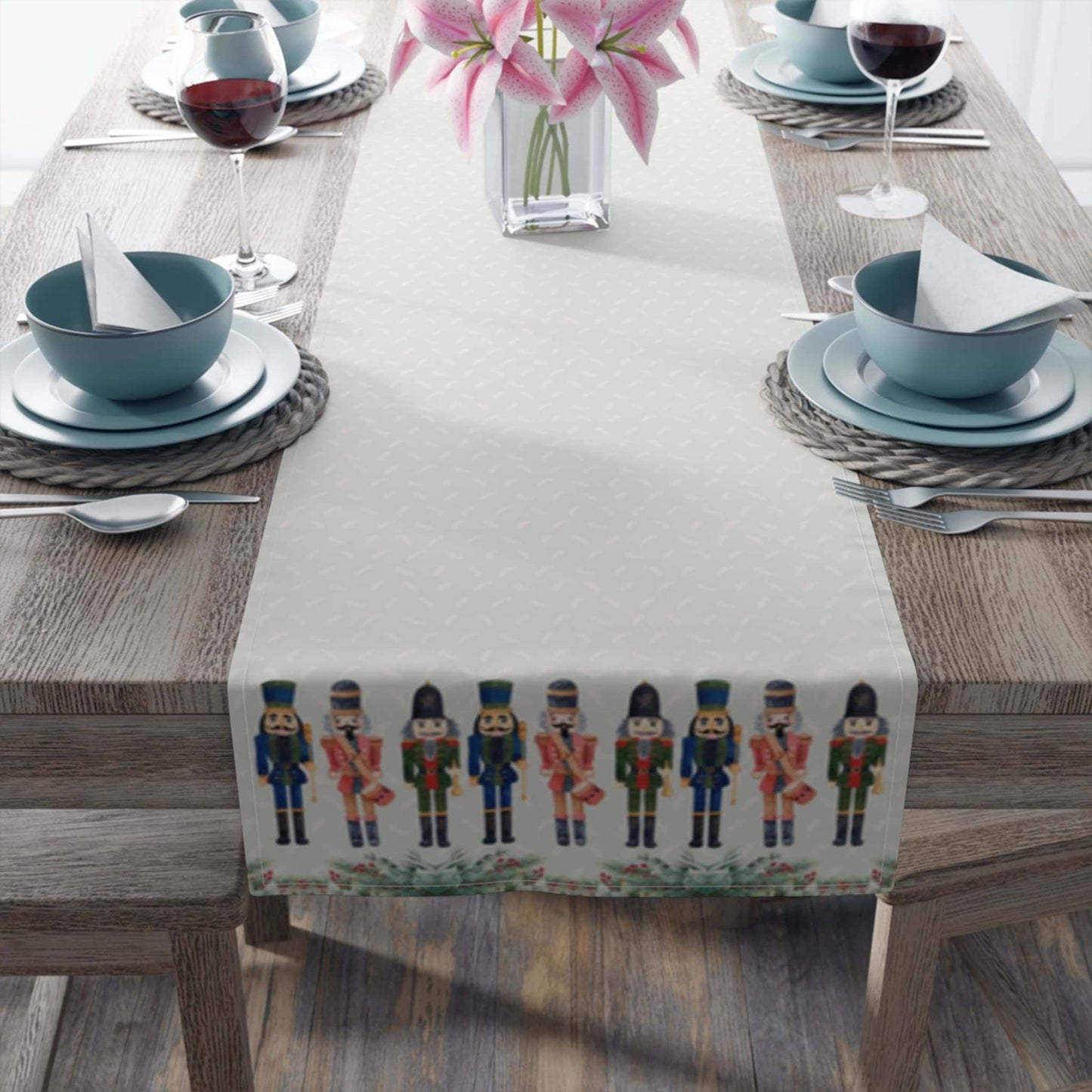 Holiday Nutcrackers Table Runner (Cotton, Poly) - ZumBuys