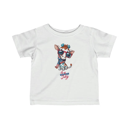 Independence Day Giraffe Infant Fine Jersey Tee - ZumBuys