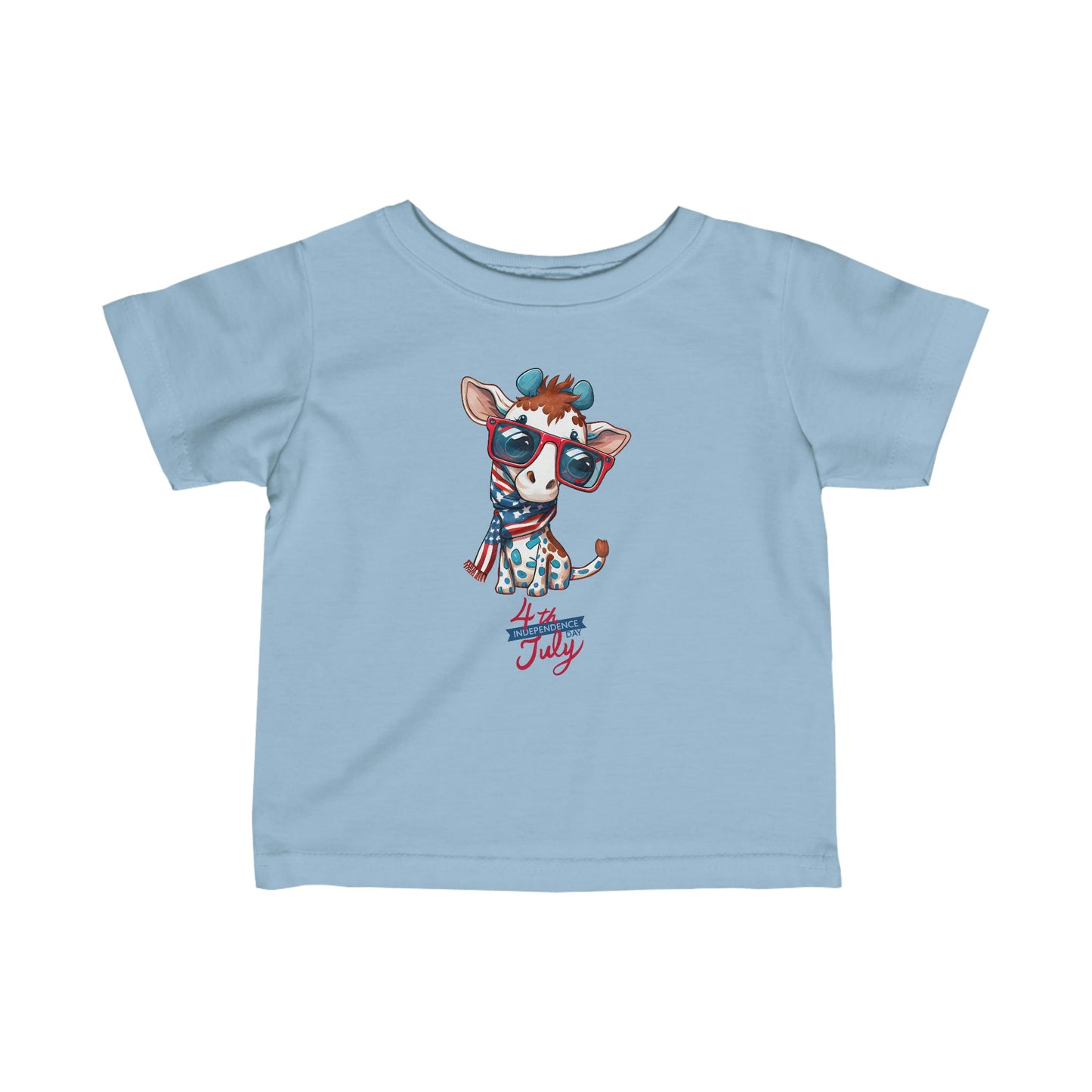 Independence Day Giraffe Infant Fine Jersey Tee - ZumBuys