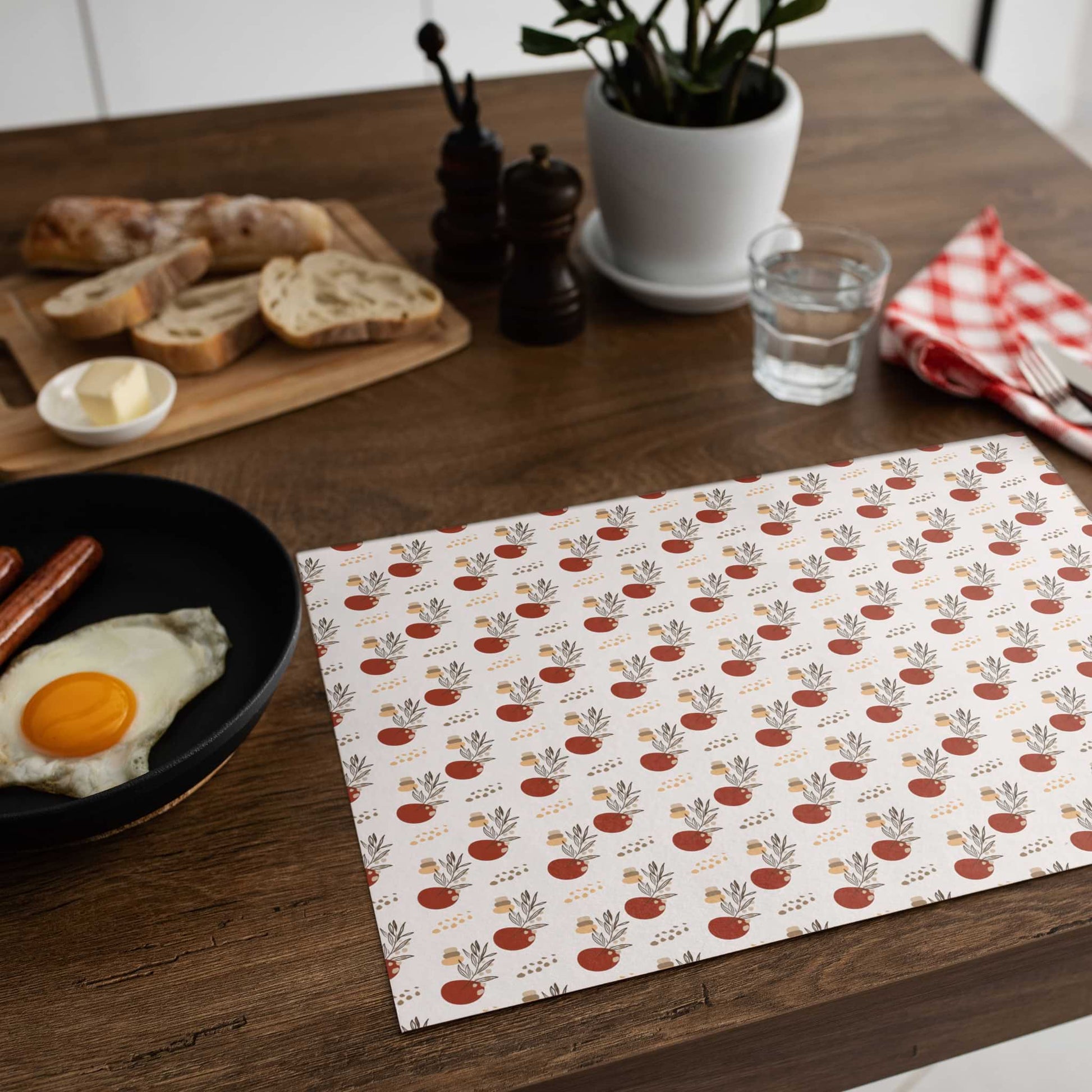 Infinite Red Boho Placemat - ZumBuys