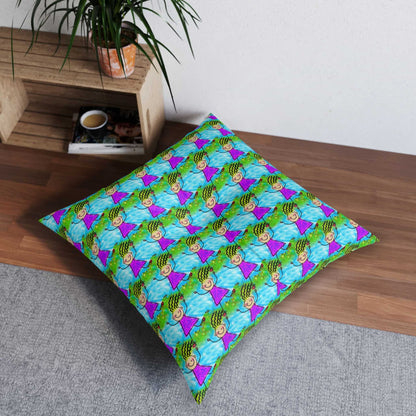 Inspired Tyke Tufted Floor Pillow, Square - ZumBuys