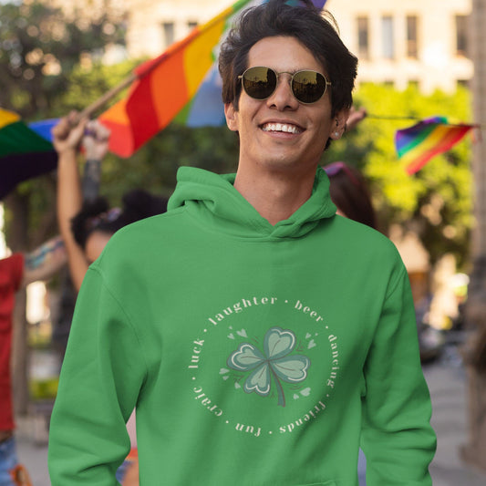 Irish Clover Men's Heavy Blend™ Hooded Sweatshirt - ZumBuys