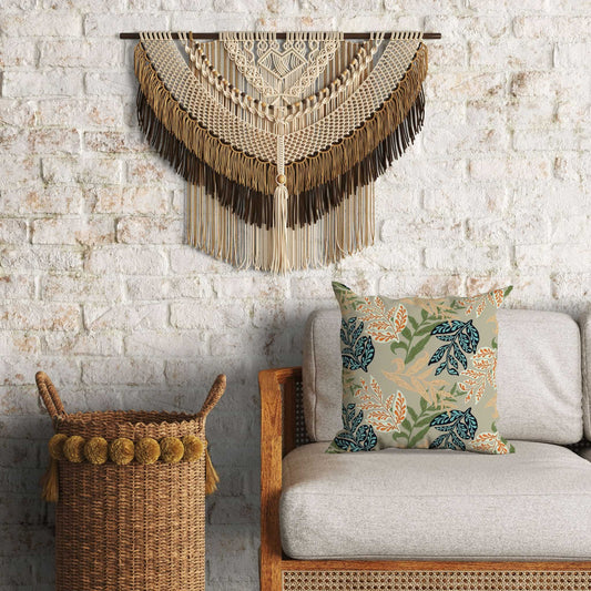 Leafy Relics Spun Polyester Square Pillow Case - ZumBuys