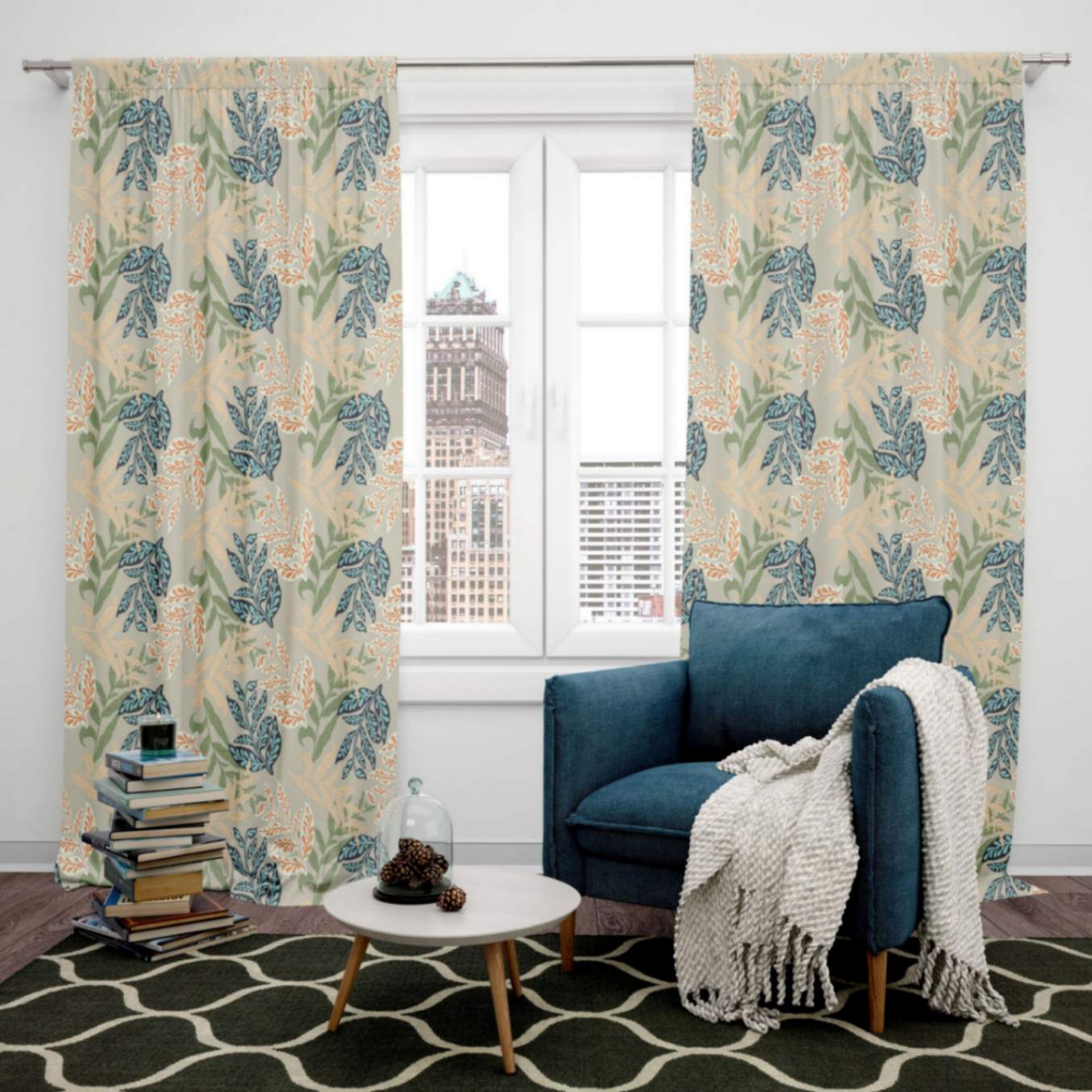 Leafy Relics Window Curtain - ZumBuys