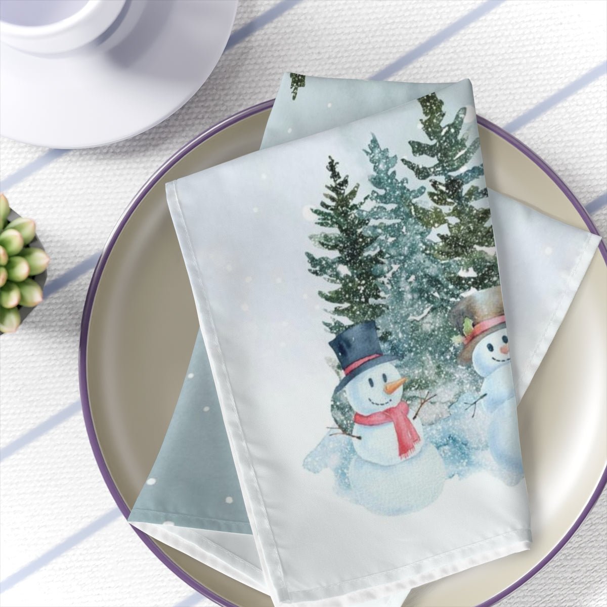 Let it Snowmen Cloth Holiday Napkins - ZumBuys