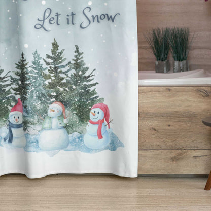 Let it Snowmen Shower Curtain - ZumBuys