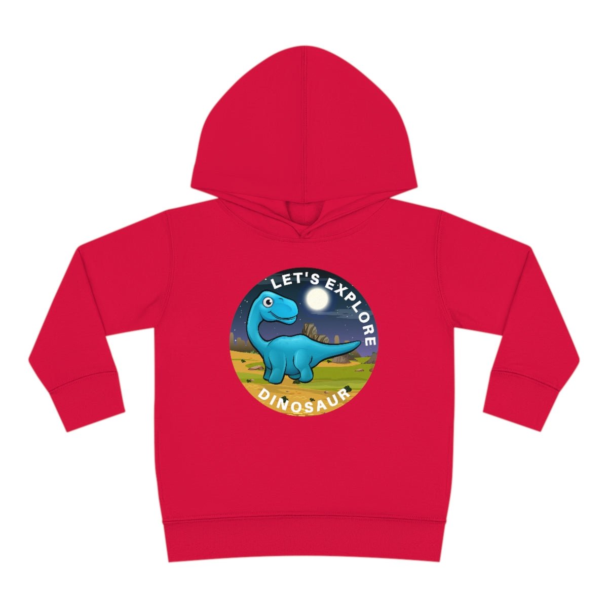 Let's Explore Dinosaur Toddler Pullover Fleece Hoodie - ZumBuys