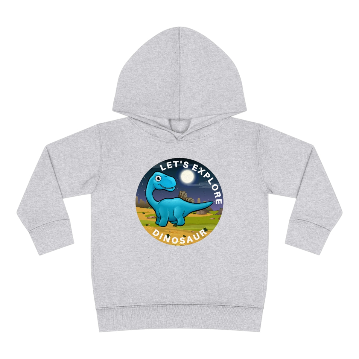 Let's Explore Dinosaur Toddler Pullover Fleece Hoodie - ZumBuys