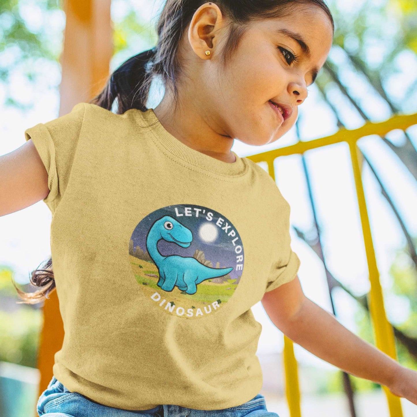 Let's Explore Dinosaur Toddler Short Sleeve Tee - ZumBuys