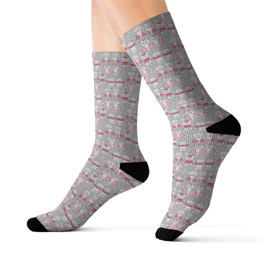 Pink Empress Kitty Sublimation Socks - ZumBuys