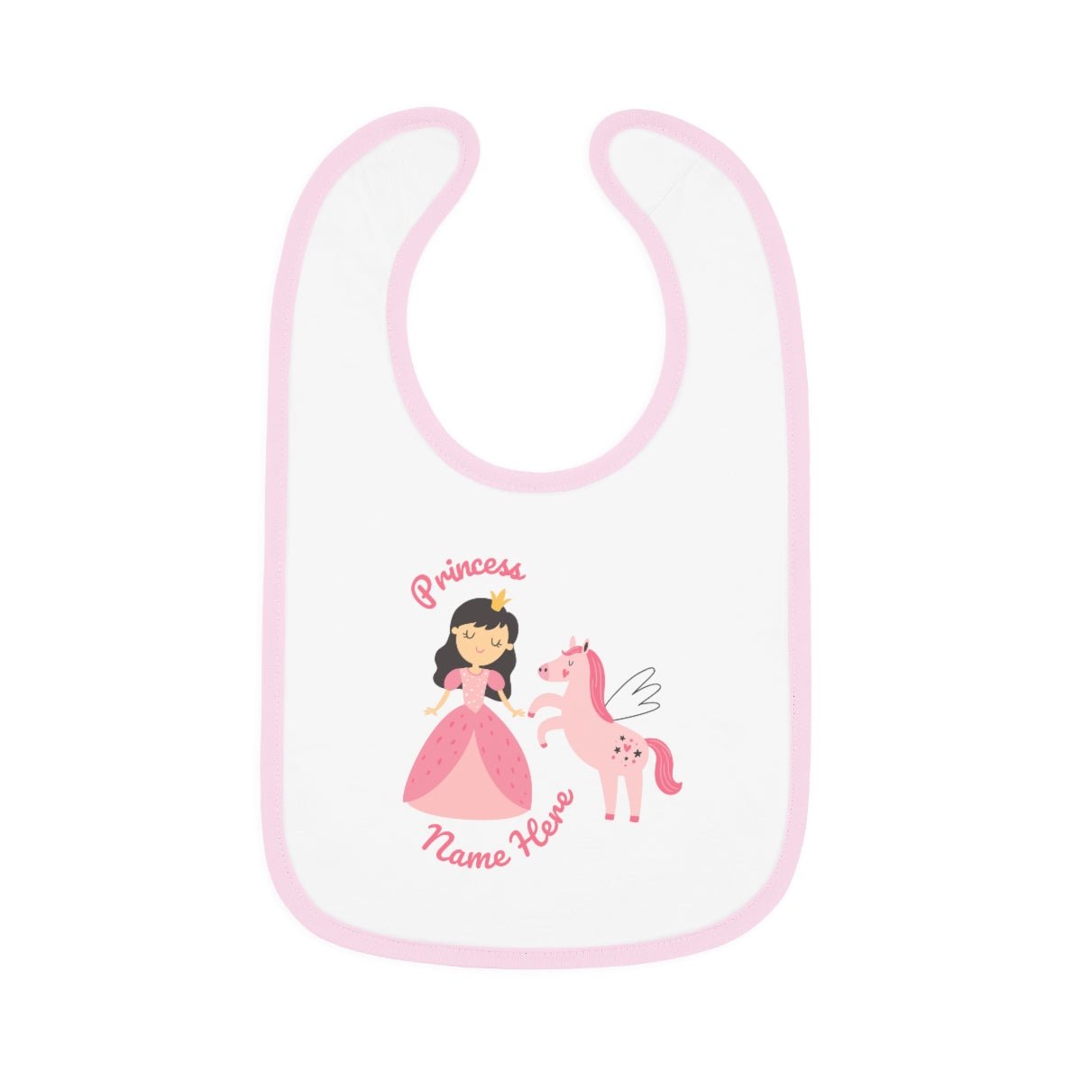 Princess and Unicorn Baby Jersey Bib - ZumBuys