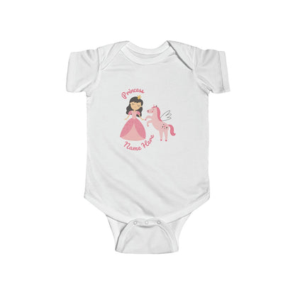 Princess and Unicorn Personalized Infant Fine Jersey Bodysuit - ZumBuys