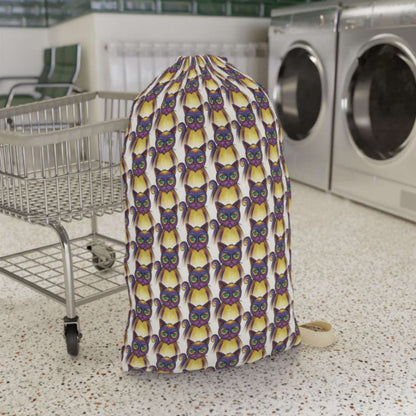 Purple Misfit Cats Laundry Bag - ZumBuys