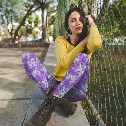 Purple Spark Youth Leggings - ZumBuys