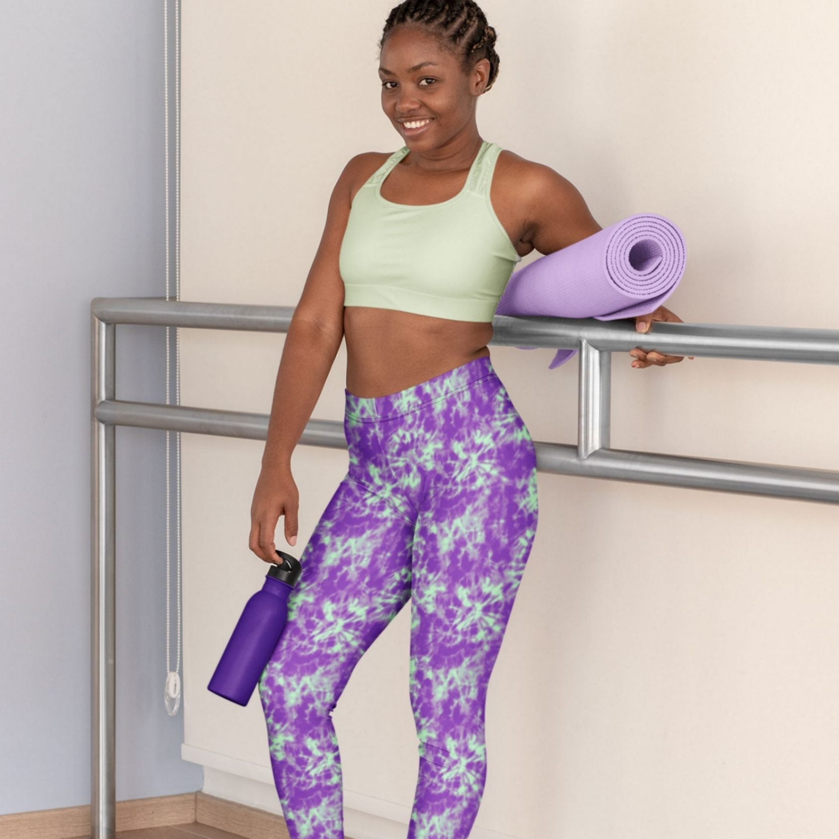 Purple Spark Youth Leggings - ZumBuys