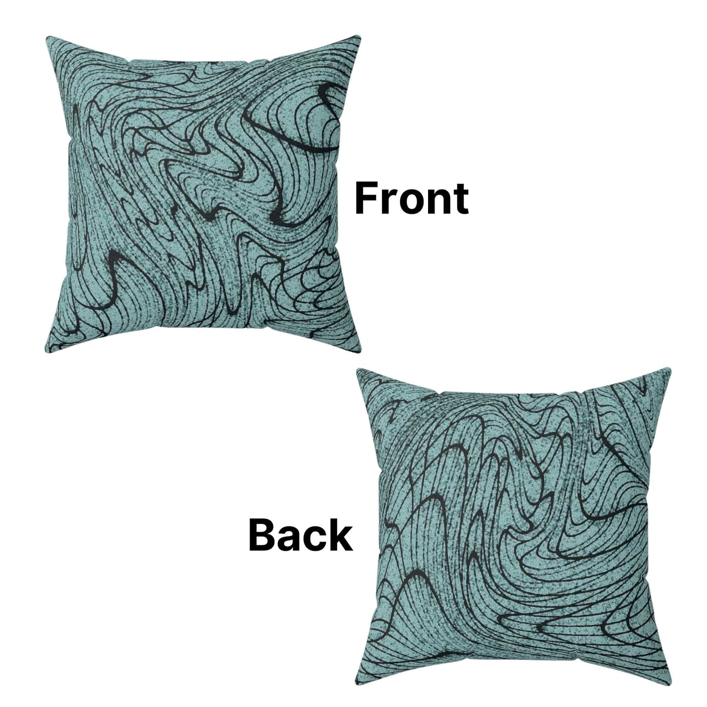 Radiant Mint Spun Polyester Square Pillow - ZumBuys