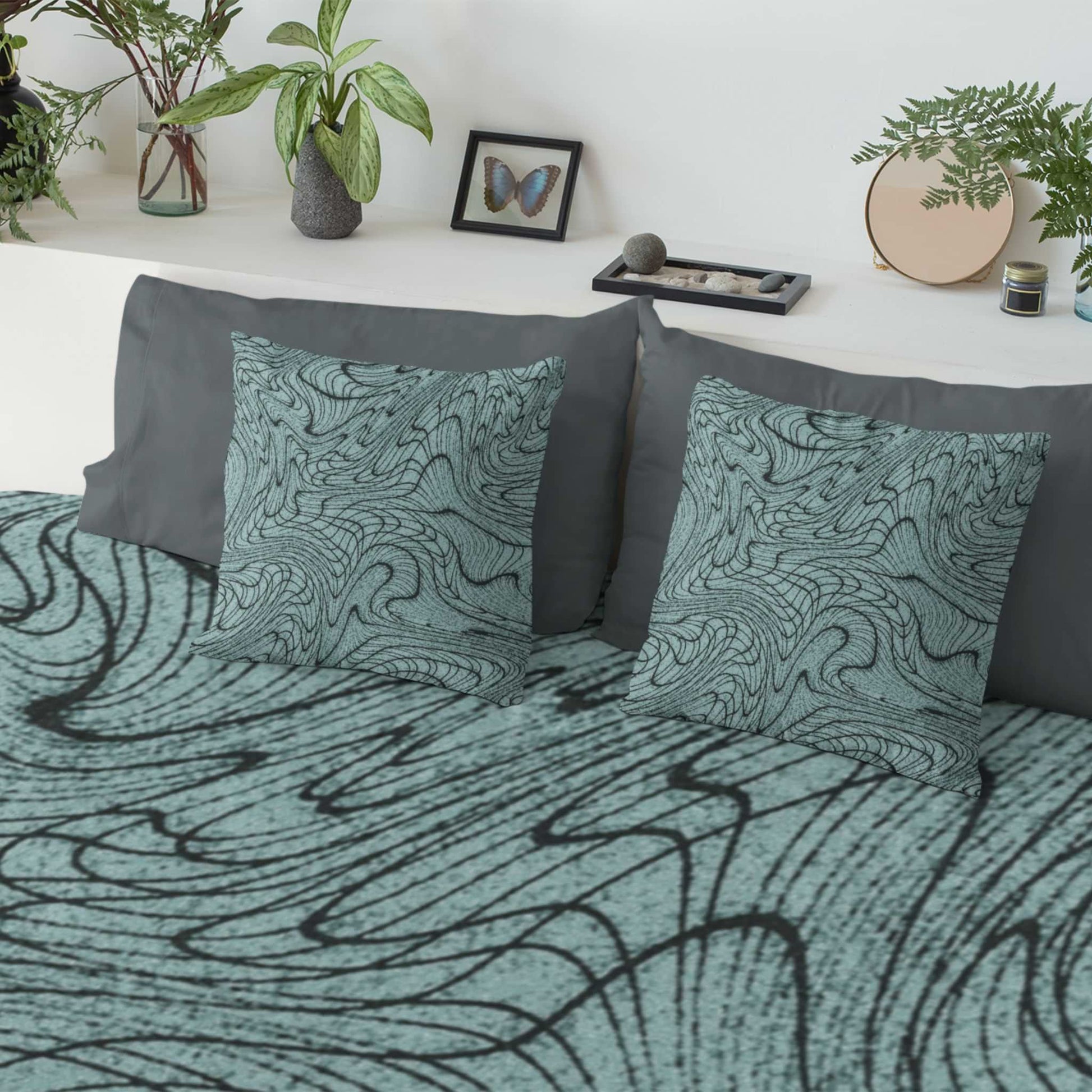 Radiant Mint Spun Polyester Square Pillow Case - ZumBuys