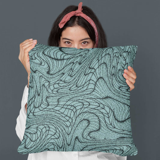 Radiant Mint Spun Polyester Square Pillow Case - ZumBuys