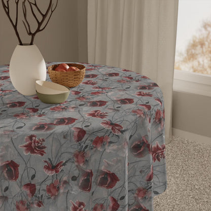 Red Flower Haze Tablecloth - ZumBuys
