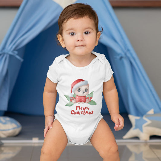 Santa Bear Onesie® Organic Baby Bodysuit - ZumBuys
