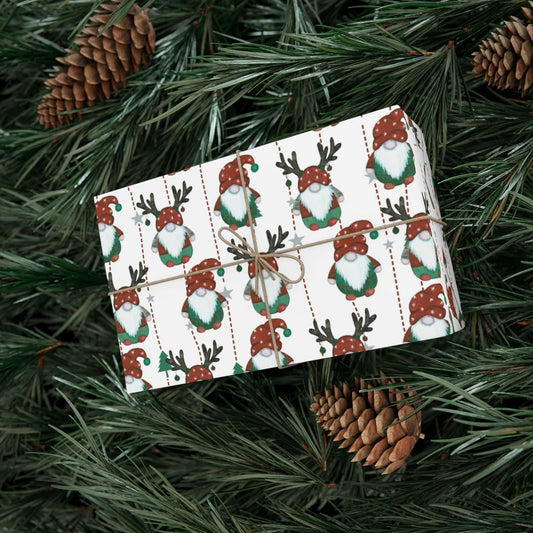 Santa Gnome Wrapping Paper - ZumBuys