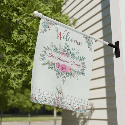 Springtide Welcome Custom Garden & House Banner - ZumBuys