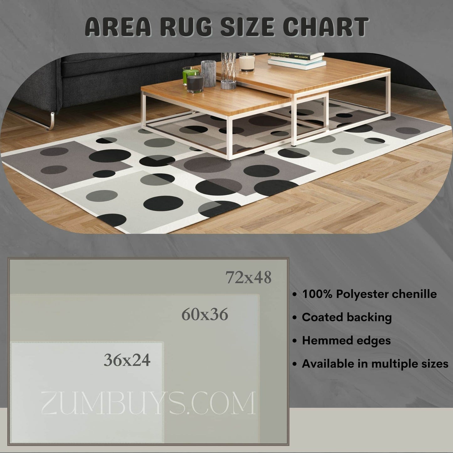 Square Harmony Area Rugs - ZumBuys