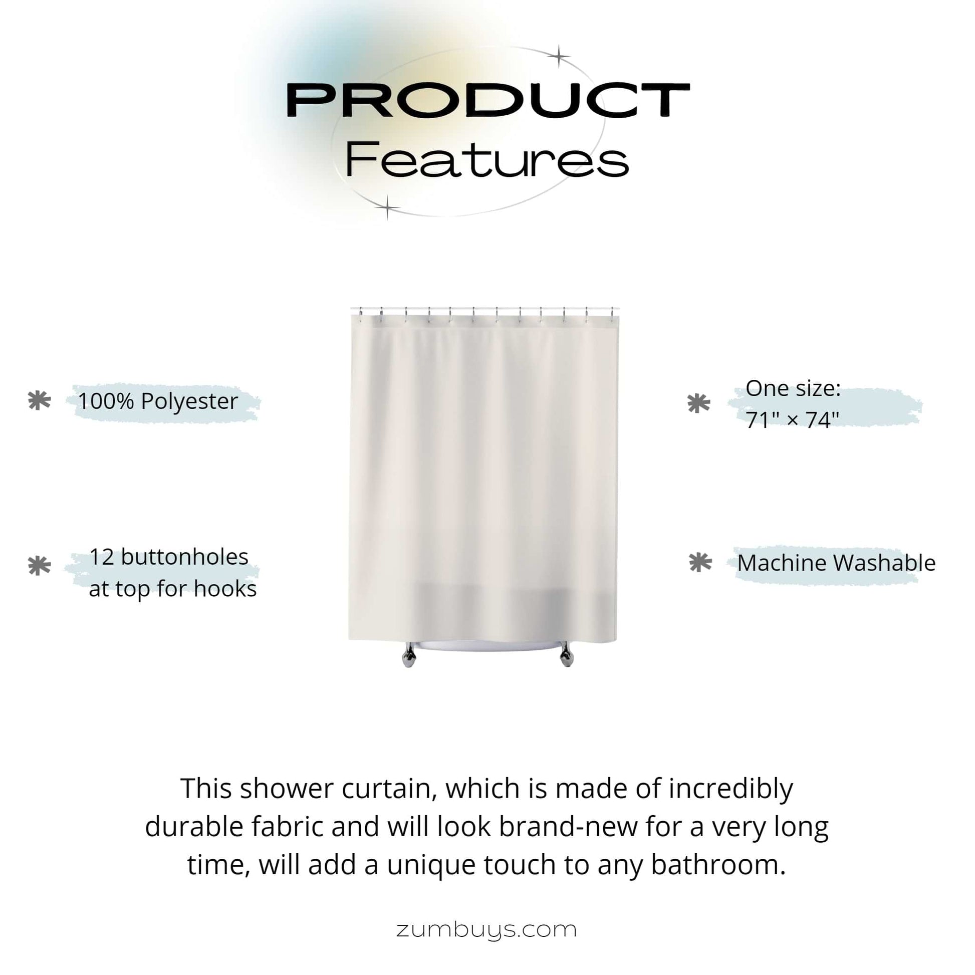 Square Harmony Shower Curtains - ZumBuys