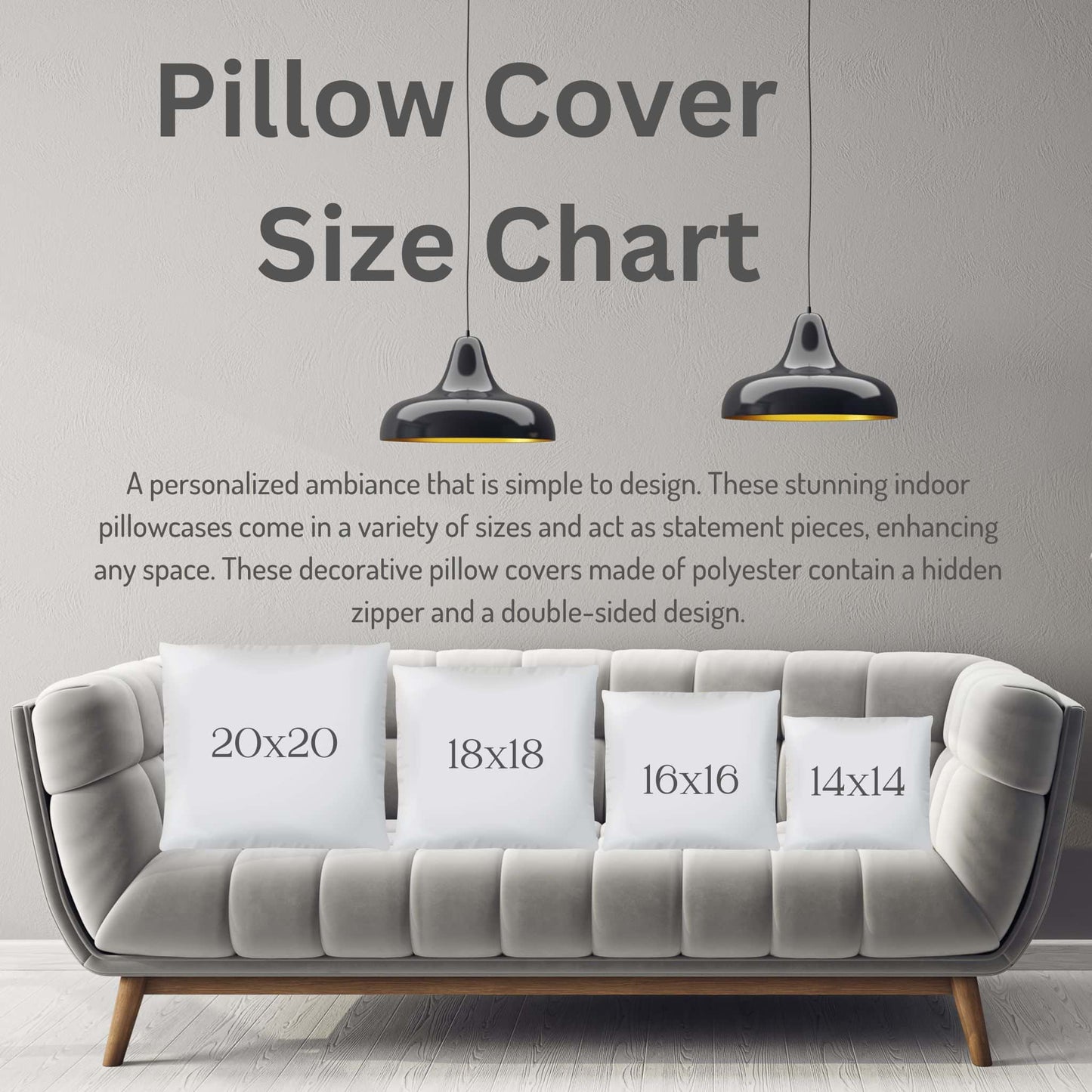 Square Harmony Spun Polyester Square Pillow Case - ZumBuys