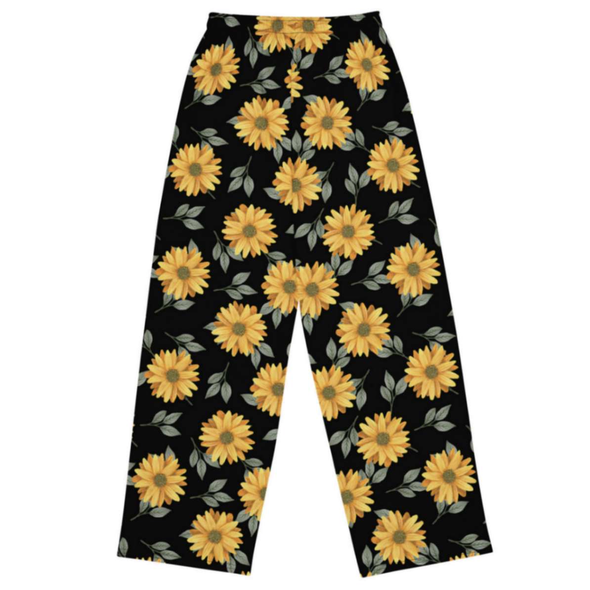 Sunflowery Wide Leg Pants - ZumBuys