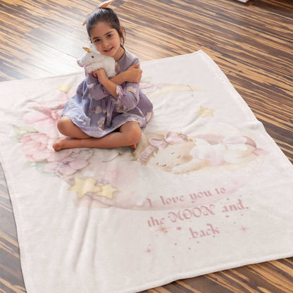 To the Moon and Back Soft Fleece Baby Blanket - ZumBuys