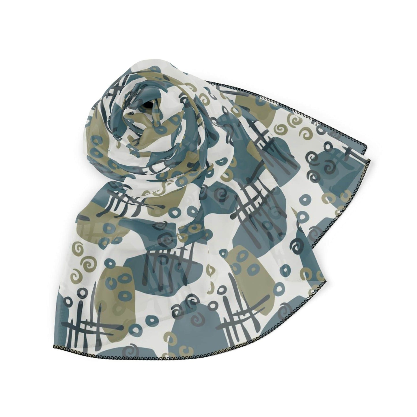 Urbane Squiggles Poly Scarf - ZumBuys