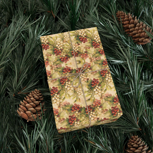 Vintage Mistletoe Wrapping Paper - ZumBuys