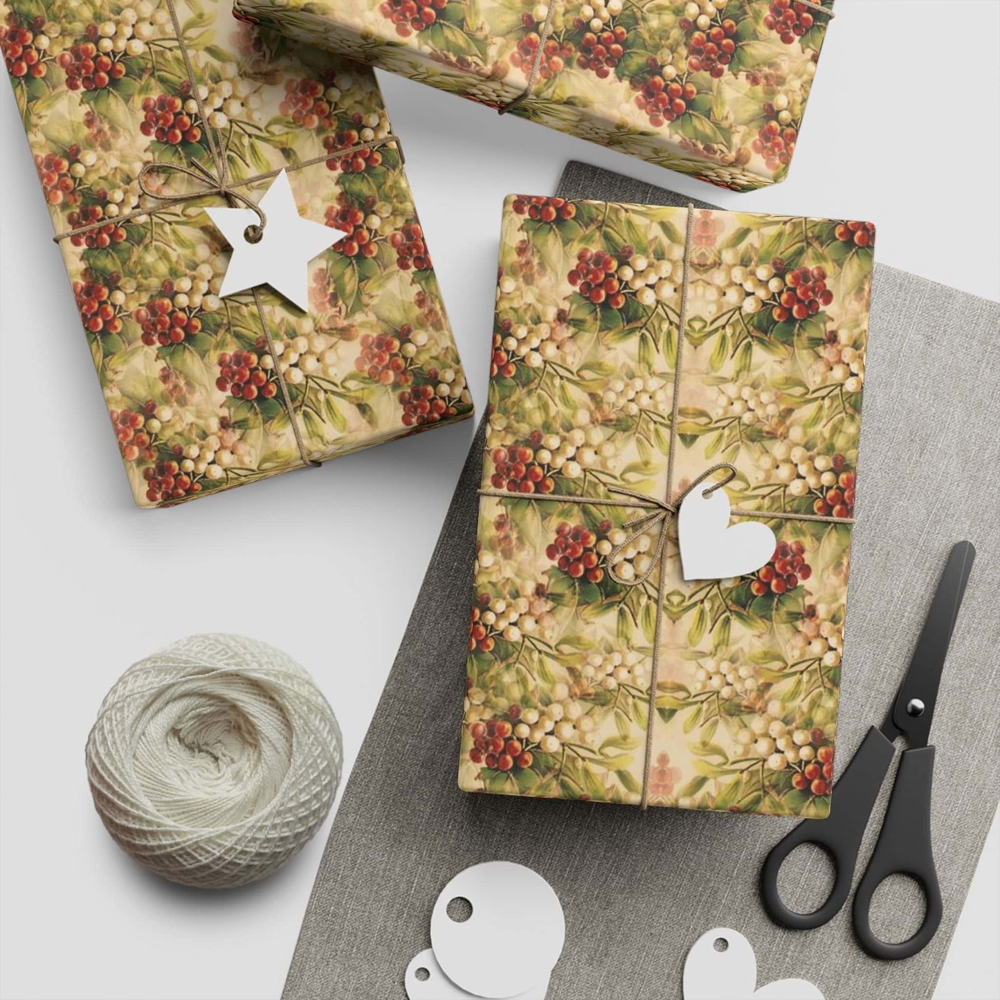 Vintage Mistletoe Wrapping Paper - ZumBuys