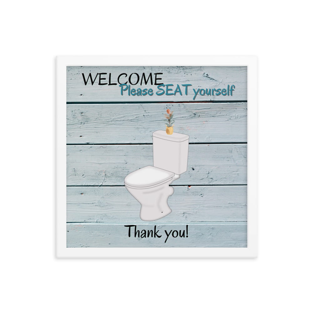 Welcome to Our Bathroom Framed Artwork - ZumBuys