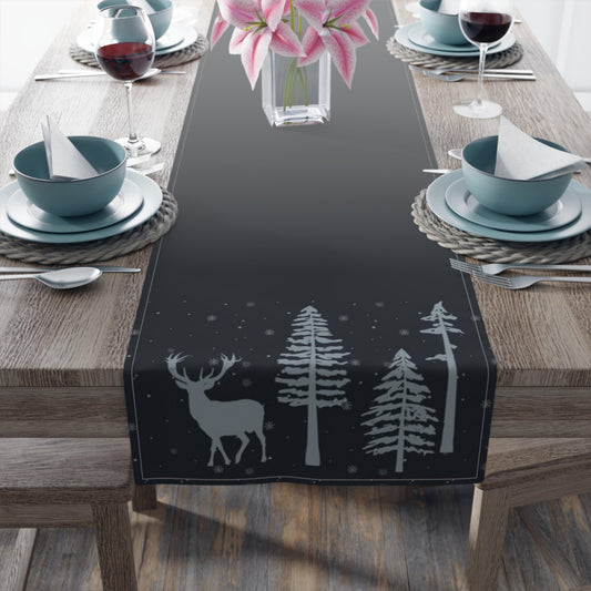 Winter Snow Deer Table Runner - ZumBuys